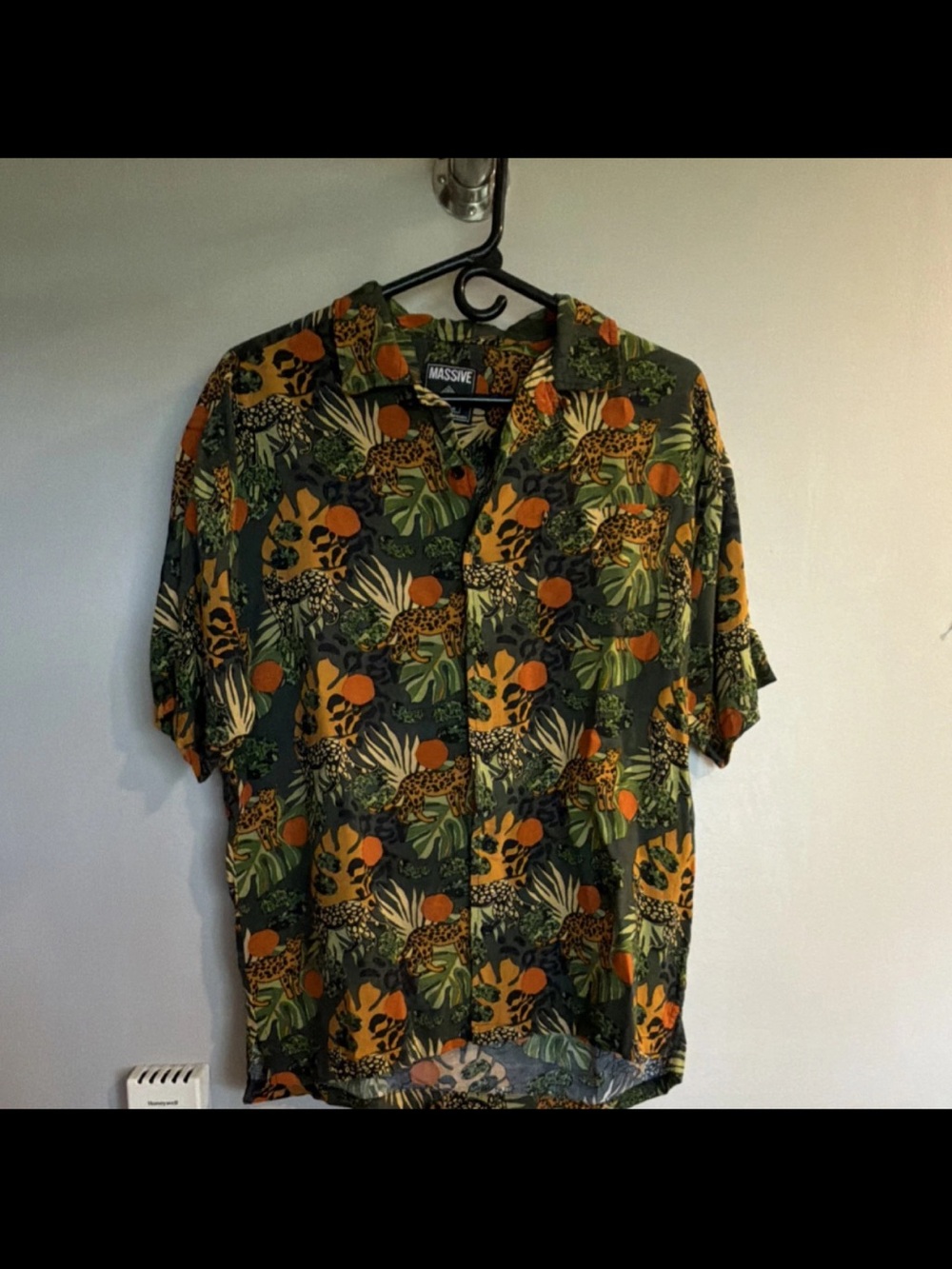 Mens Retro Tropical Print Shirt